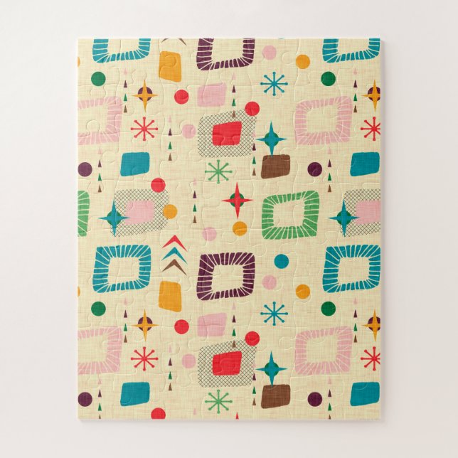 1950´s Atomic Pattern Jigsaw Puzzle (Vertical)