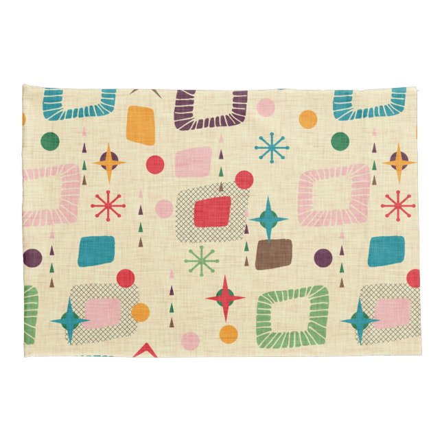 1950´s Atomic Pattern Pillowcase (Back-Right)