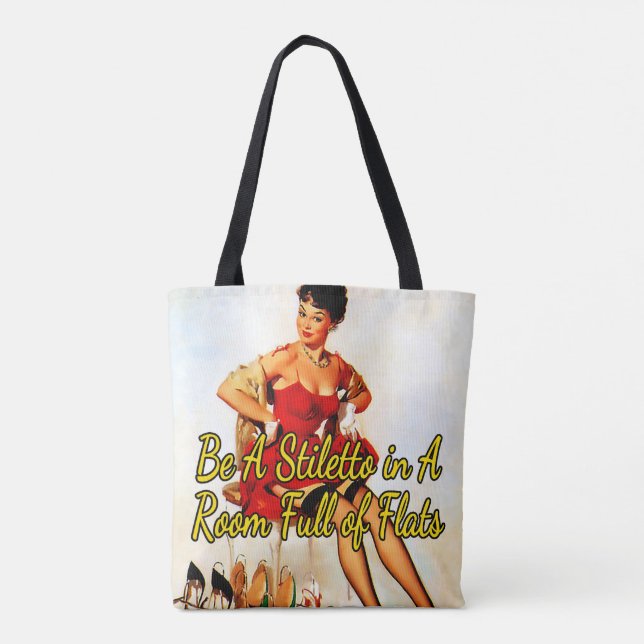 1950’s Trying on Shoes by Gil Elvgren Tote Bag (Back)