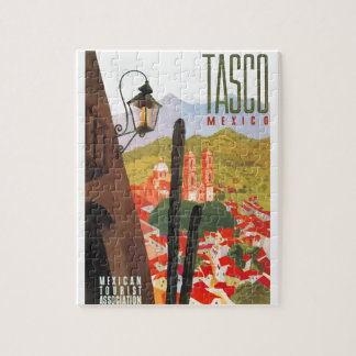 1950 Tasco Mexico Travel Poster Jigsaw Puzzle