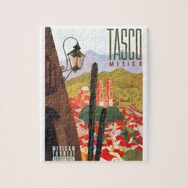 1950 Tasco Mexico Travel Poster Jigsaw Puzzle (Vertical)