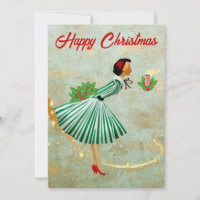 1950 Vintage Christmas woman