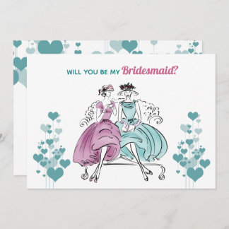 1950 Vintage Wedding Bridesmaid Invitation