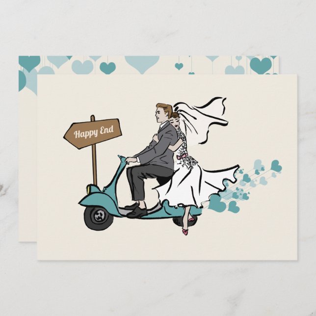 1950 Vintage Wedding Invitation (Front/Back)