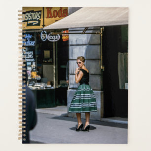 1950 Vintage Woman French Street Fashion  Planner
