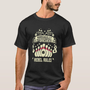 1950s 1960s Rockabilly Bowling Retro Vintage Mens T-Shirt