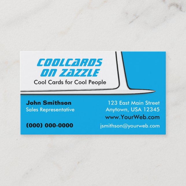 1950s 2-Tone Classic Car Inspired Business Card (Front)