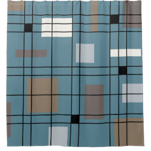 1950's Abstract Art Shower Curtain