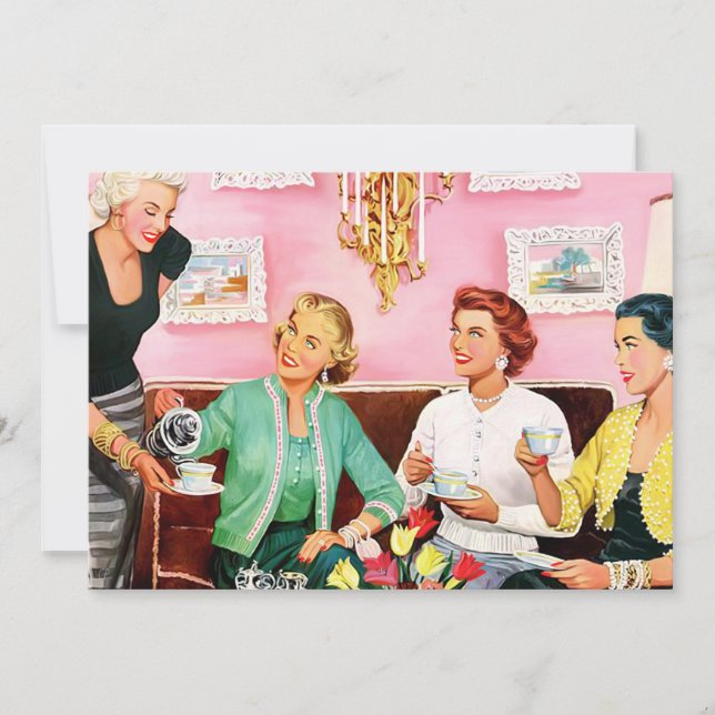 1950'S AFTERNOON TEA    INVITATION (Front)