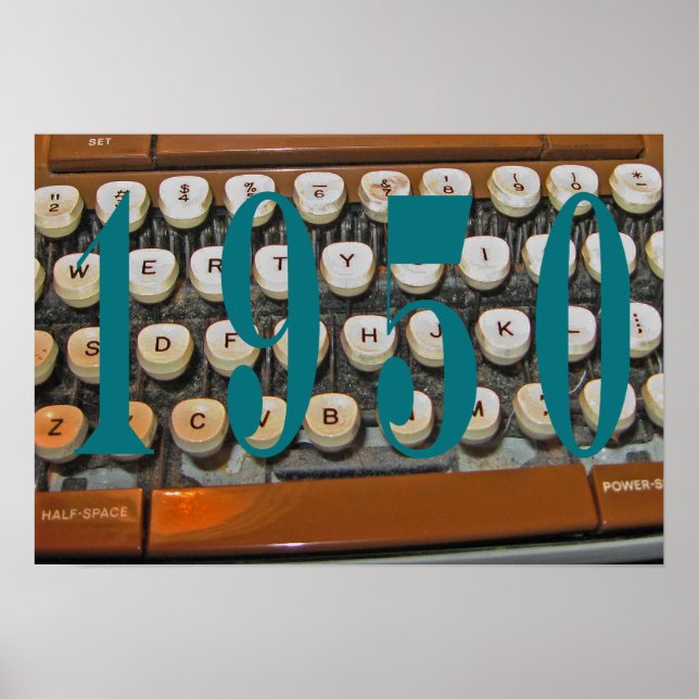 1950's Antique Typewriter 19"x13" Poster (Front)