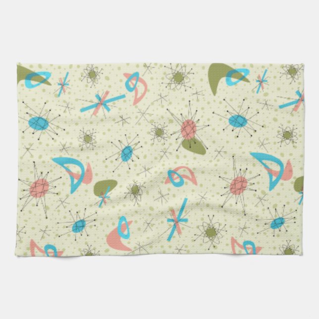 1950s Atomic Age Kitchen Towel (Horizontal)