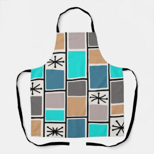 1950s Atomic Age Rectangles Starbursts Apron