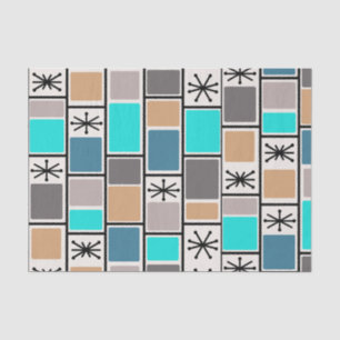 1950s Atomic Age Rectangles Starbursts Tissue Paper