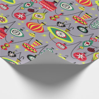 1950s Atomic Mid-Century Modern Christmas Wrapping Paper