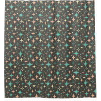 1950s Atomic Stars Pink Blue Yellow Brown MCM
