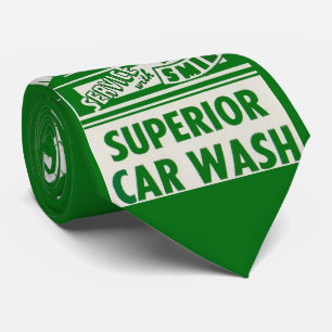 1950s Auto Laundry Car Wash ad print Tie