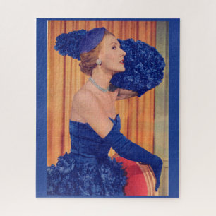 1950s beautiful in blue jigsaw puzzle