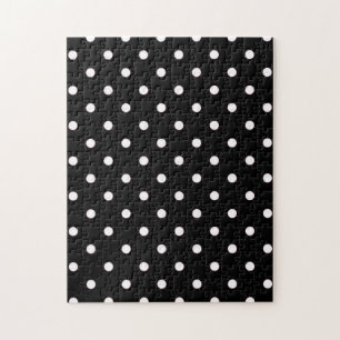 1950s black with white polka dots jigsaw puzzle