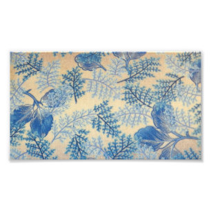 1950s blue ferns photo print