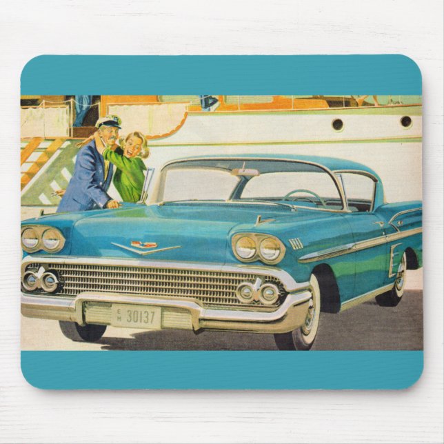 1950s  blue Impala ad Mouse Pad (Front)