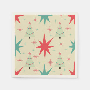 1950s Christmas Retro Napkin