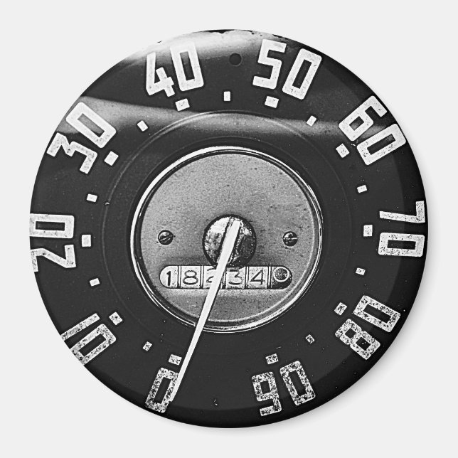 1950s Classic Pickup Truck Speedometer Magnet (Front)