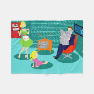 1950's Classic Television Fleece Blanket