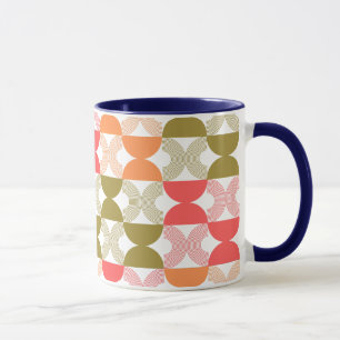 1950s colorful modern mid century pattern retro mug