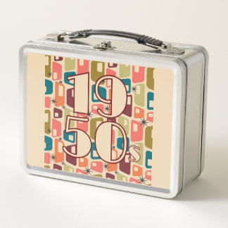 1950s Decade Design Metal Lunch Box