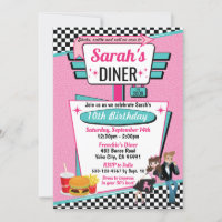 1950's Diner Retro Birthday Party Sock Hop Design