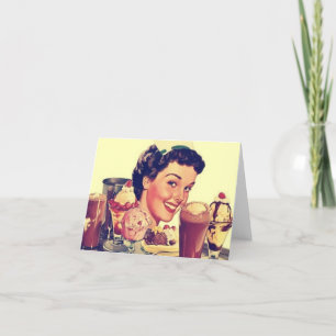 1950s Diner Vintage  Holiday Card