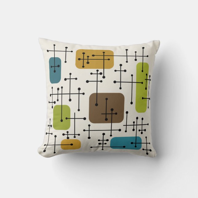 1950s Eames Era Art Crosshairs Cushion (Front)