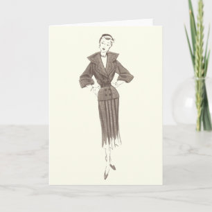 1950's Fashion - Greeting or Note Card