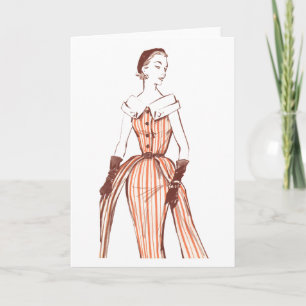 1950's Fashion - Greeting or Notecard
