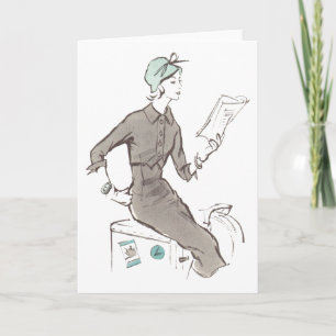 1950's Fashion - Greeting or Notecard