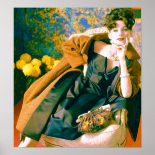 1950s fashion portrait poster