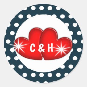 1950s Fifties Rockabilly Retro Cool Wedding Classic Round Sticker