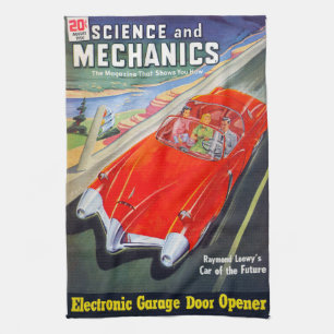1950's FUTURISTIC CAR DESIGN Tea Towel