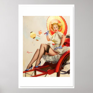 1950s Gil Elvgren Pin-Up Poster Something