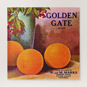 1950s Golden Gate Brand orange crate label Jigsaw Puzzle
