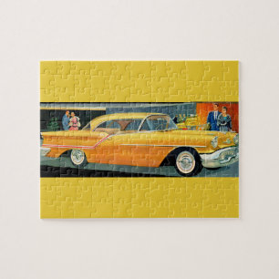 1950s golden Rocket 88 Oldsmobile Jigsaw Puzzle