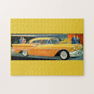 1950s golden Rocket 88 Oldsmobile Jigsaw Puzzle