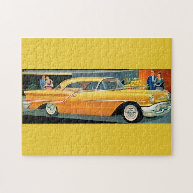 1950s golden Rocket 88 Oldsmobile Jigsaw Puzzle (Horizontal)