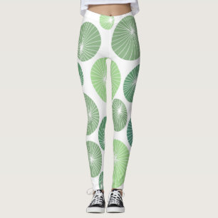 1950s Green Pinwheels Leggings