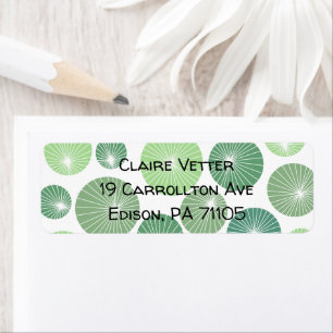 1950s Green Pinwheels Return Address Label