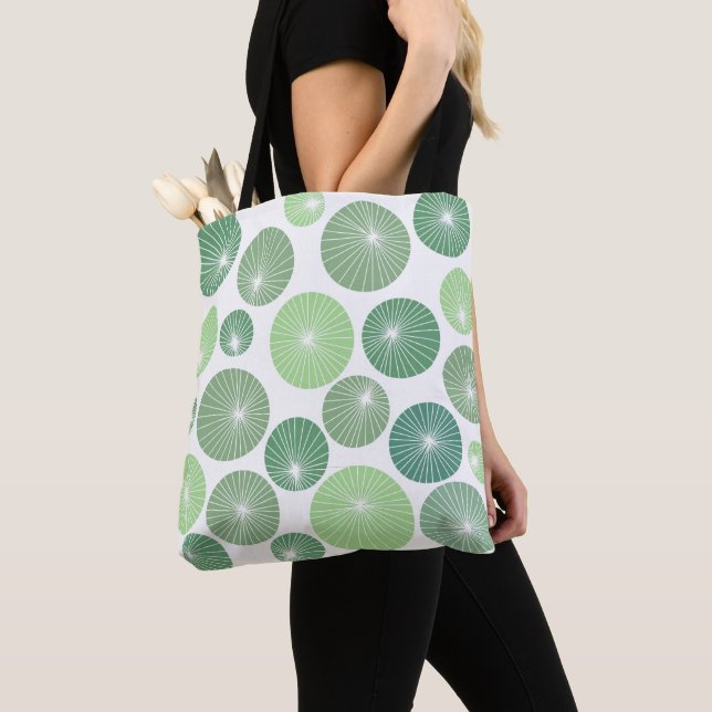 1950s Green Pinwheels  Tote Bag (Close Up)