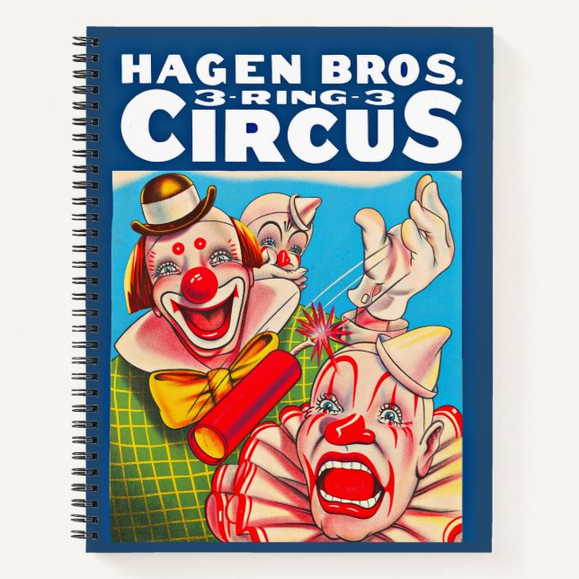 1950s Hagen Brothers Circus poster Notebook (Front)