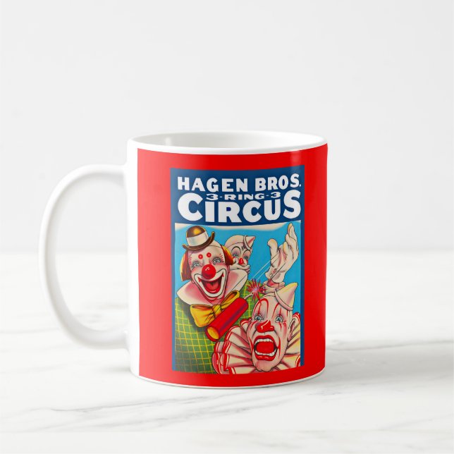 1950s Hagen Brothers Circus poster print Coffee Mug (Left)