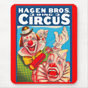 1950s Hagen Brothers Circus poster print Mouse Pad
