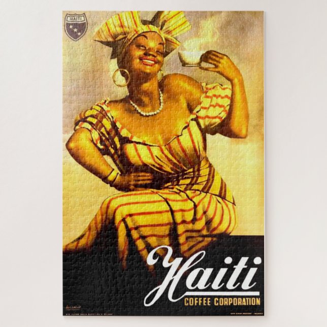 1950s Haiti Coffee Corporation ad Jigsaw Puzzle (Vertical)